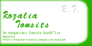 rozalia tomsits business card